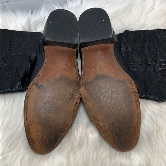 Durango Scrunched Slouch Black Leather BootsSz 10 - Picture 6 of 7